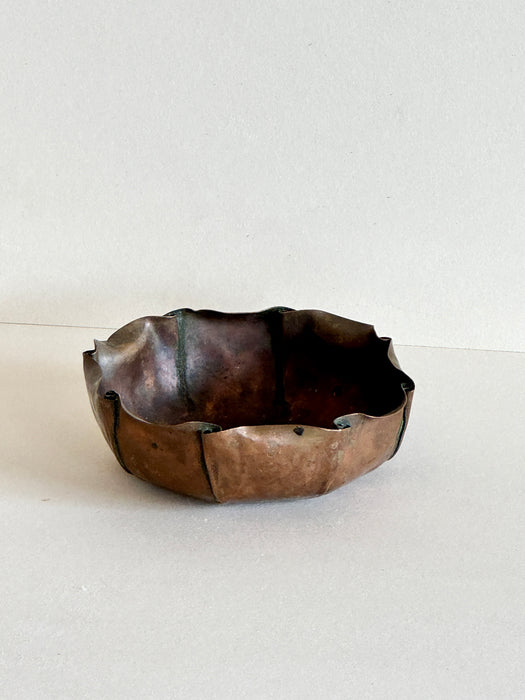 Pleated Copper Bowl