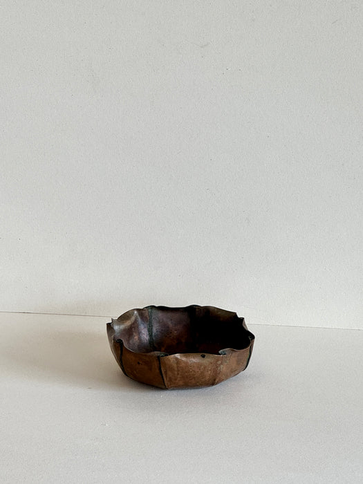Pleated Copper Bowl