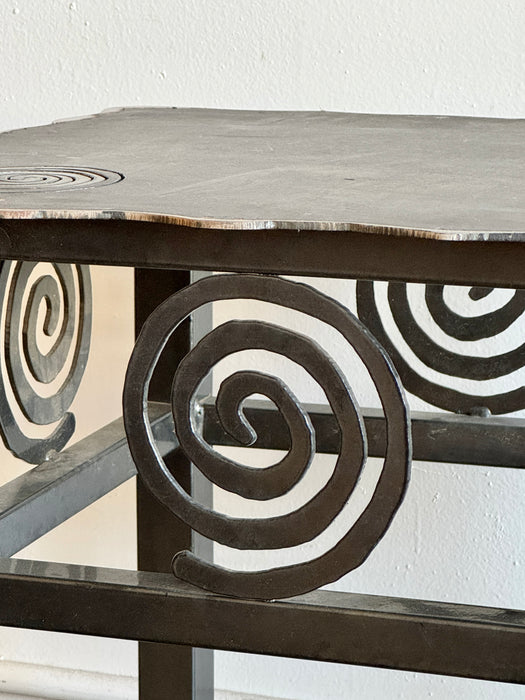 Swirl Steel Side Table