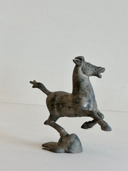 Japanese Cast Iron Horse Sculpture