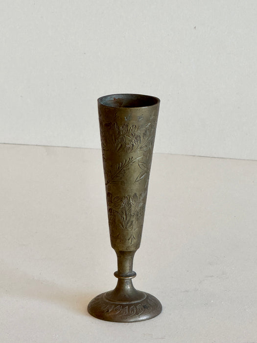 Small Brass Etched Flute