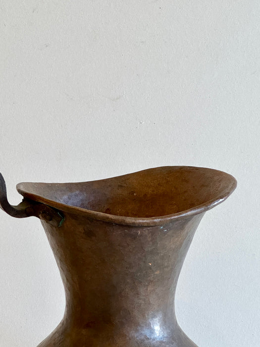 Large Hammered Copper Pitcher