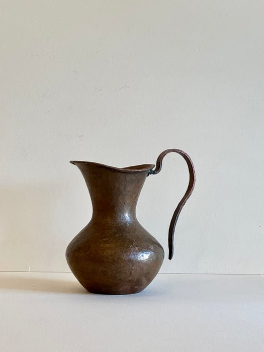 Large Hammered Copper Pitcher