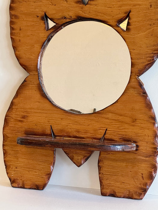 Cherry Mirror With Shelf