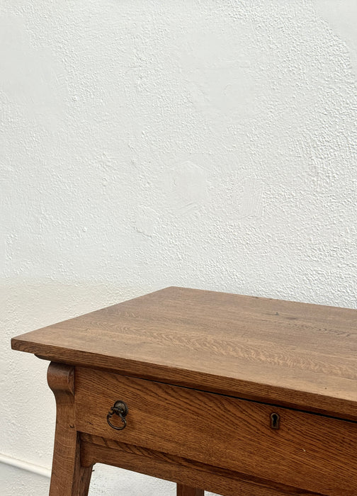 Oak Desk With Large Drawer