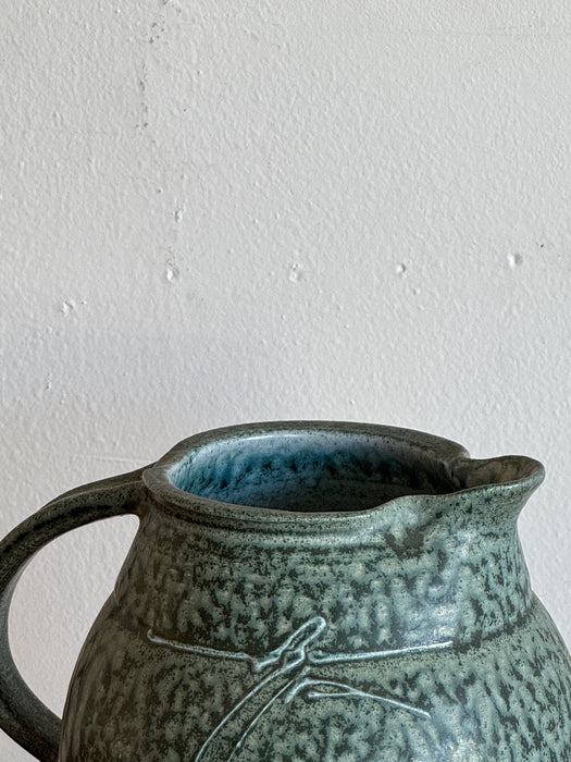 Salt Glzed Green Pitcher