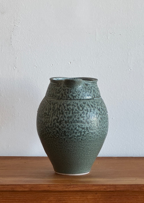 Salt Glzed Green Pitcher