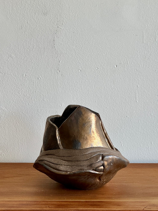 Abstract Slab Built Vase