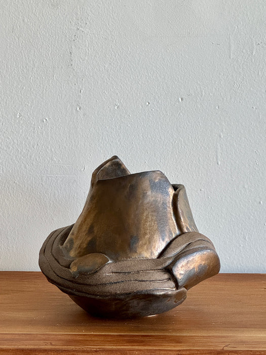 Abstract Slab Built Vase