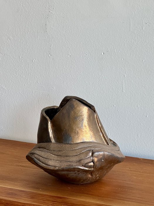 Abstract Slab Built Vase