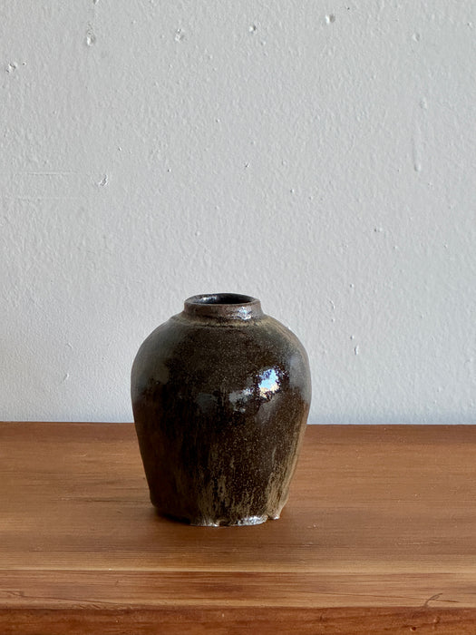 Cream And Brown Vase