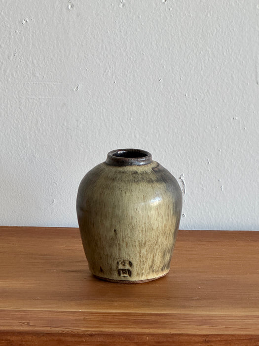 Cream And Brown Vase