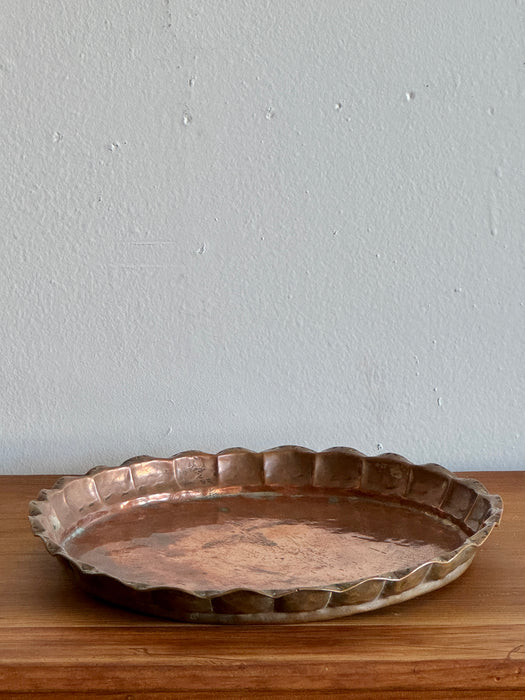Scalloped Copper Dish