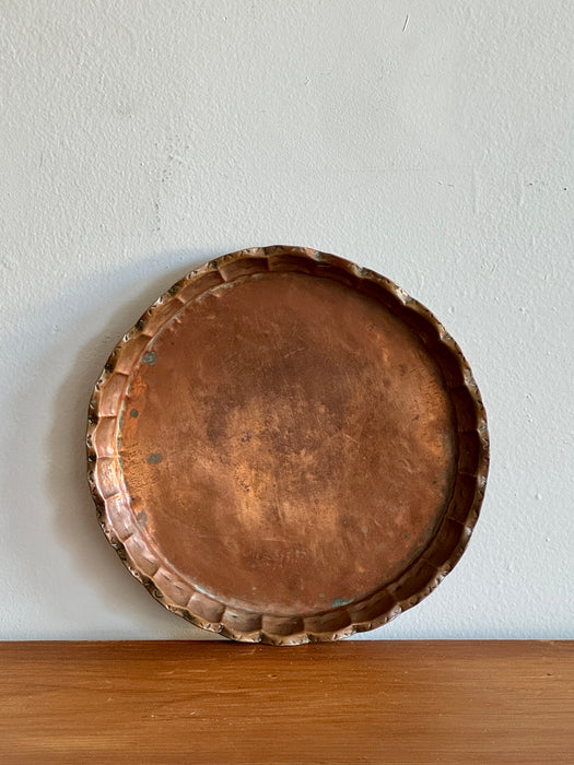 Scalloped Copper Dish