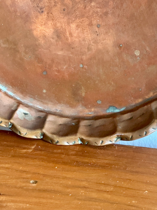 Scalloped Copper Dish
