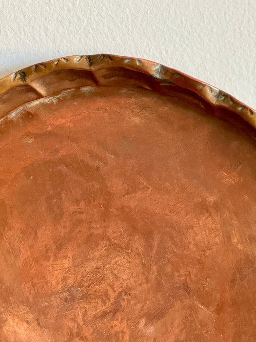Scalloped Copper Dish