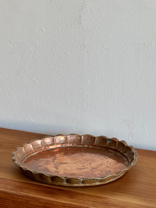 Scalloped Copper Dish