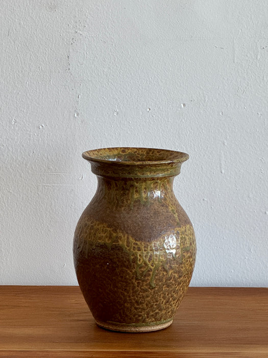Brown And Green Drip Glaze Vase