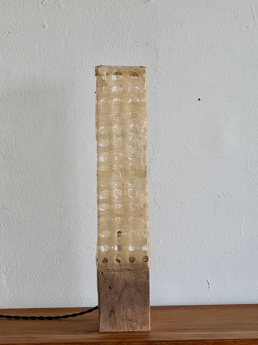 Oak Block Lamp - Cream Diffuser