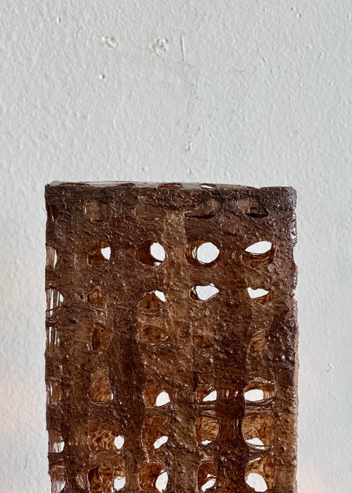 Oak Block Lamp - Brown Diffuser