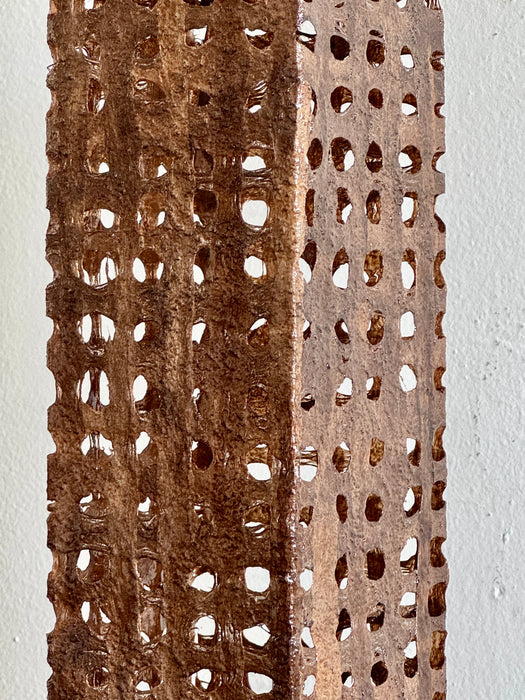 Oak Block Lamp - Brown Diffuser