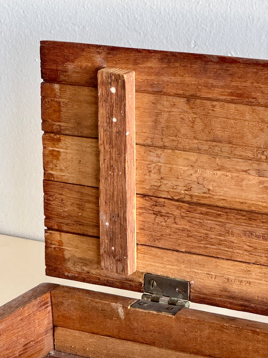 Slatted Box With Hinged Lid