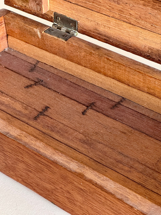 Slatted Box With Hinged Lid