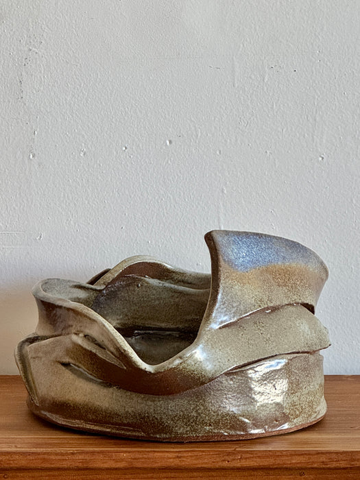 Large Abstract Slab Bowl