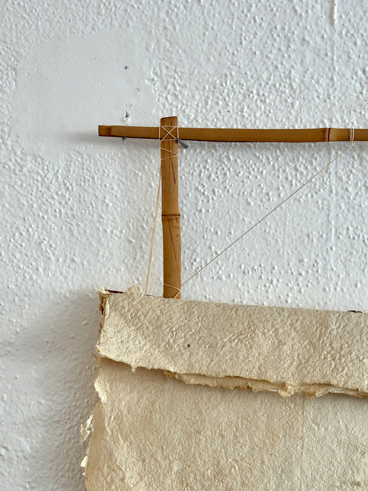Antique Paper On Bamboo Frame