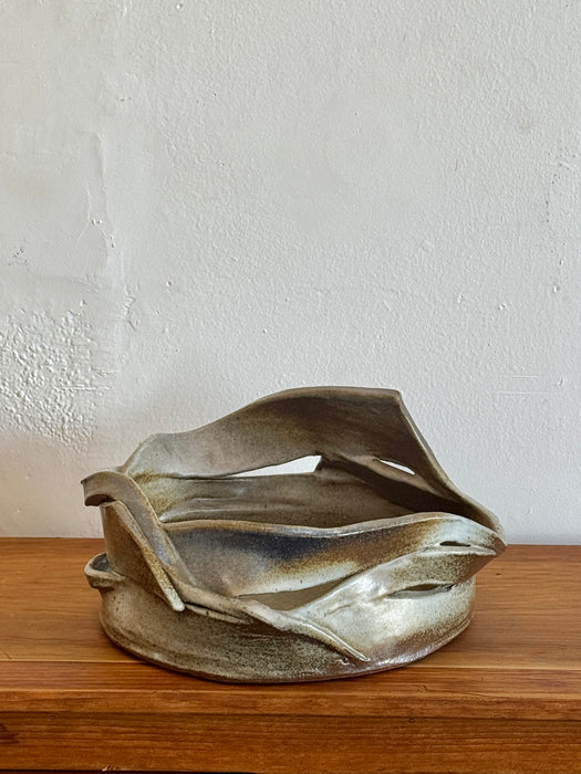 Large Abstract Slab Bowl