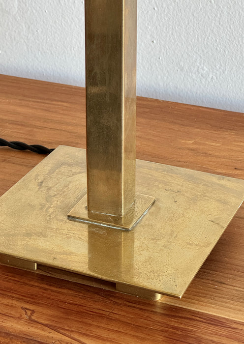 Square Brass Table Lamp