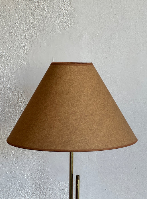 Brass And Wood Table Lamp