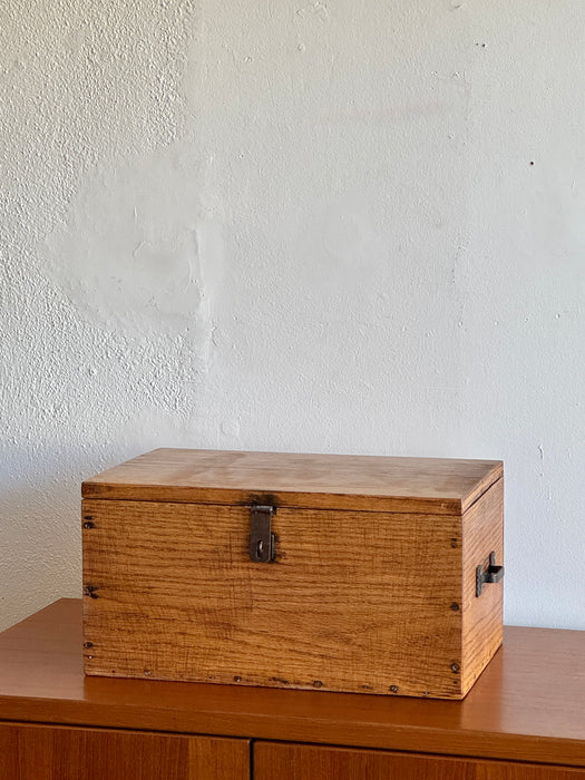 Maple Box With Metal Handles