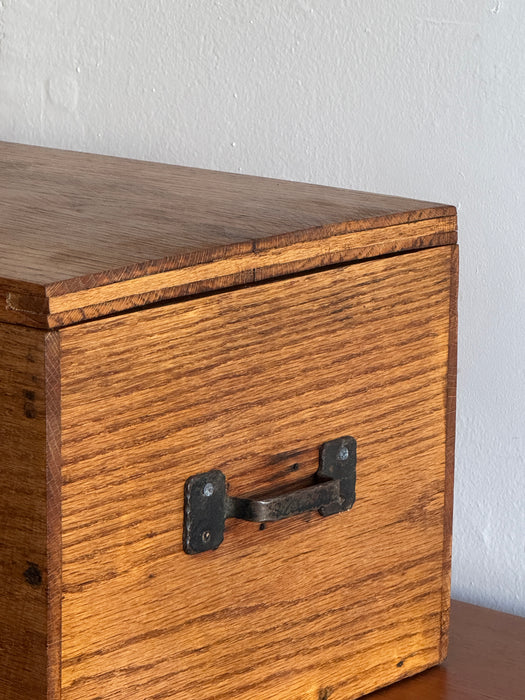 Maple Box With Metal Handles