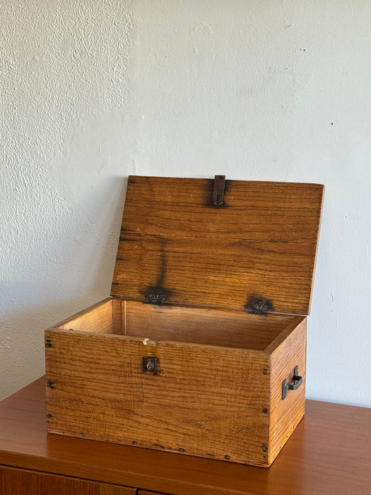 Maple Box With Metal Handles