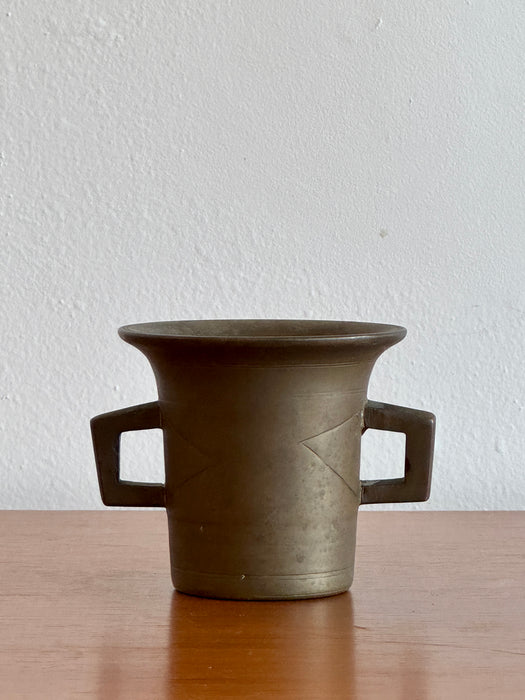 Solid Brass Italian Mortar