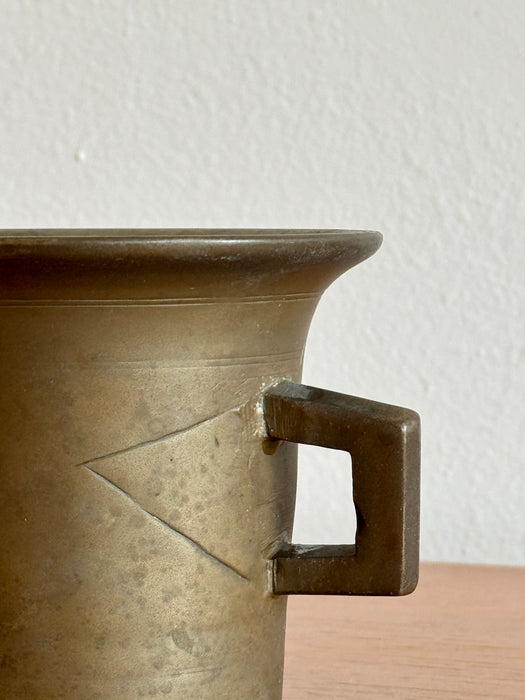 Solid Brass Italian Mortar