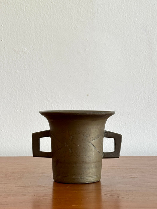 Solid Brass Italian Mortar