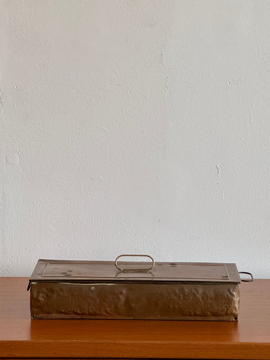 Copper Box With Lid And Handles