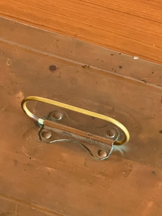Copper Box With Lid And Handles