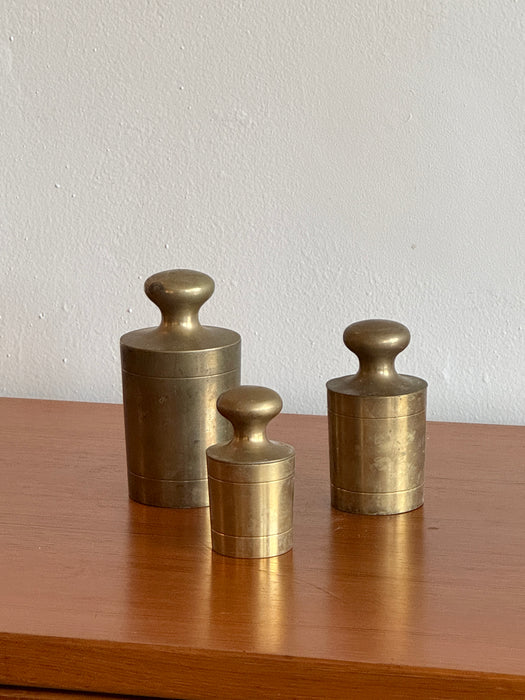 Set Of Brass Canisters