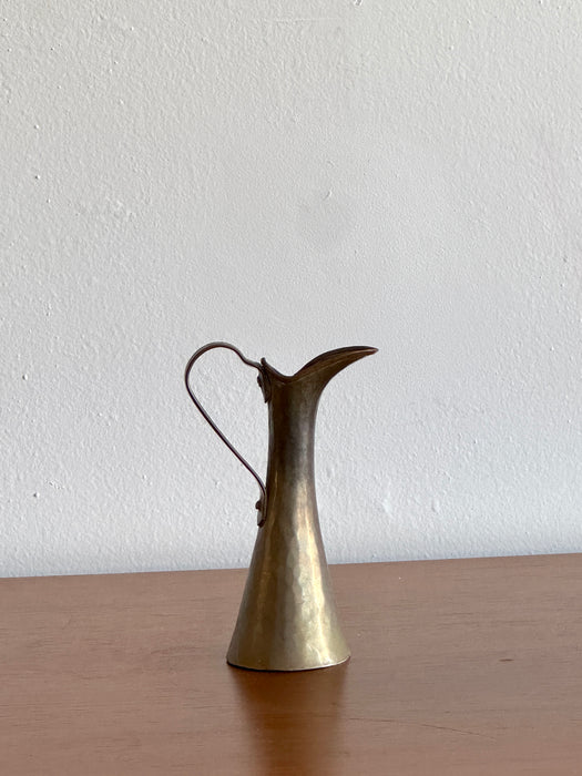 Petite Hammered Brass Pitcher