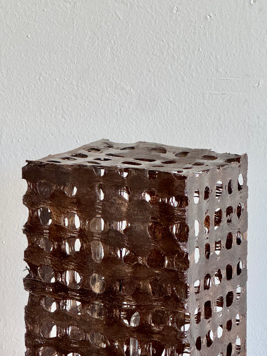 Plinth Table Lamp - Perforated Brown Diffuser