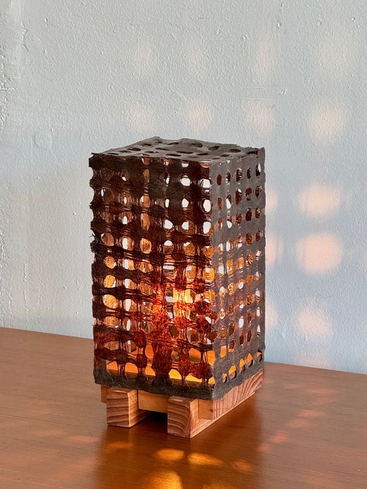 Plinth Table Lamp - Perforated Brown Diffuser