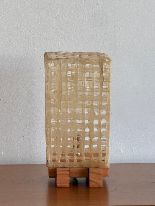 Plinth Table Lamp - Perforated Cream Diffuser