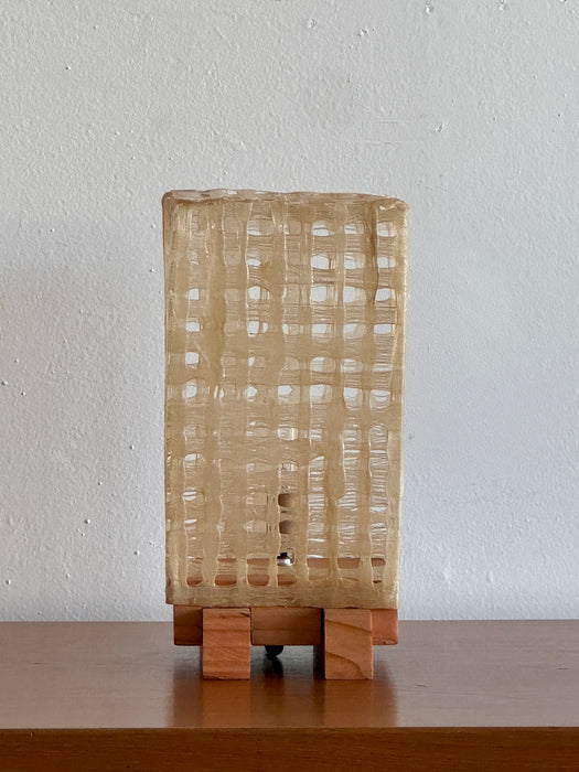 Plinth Table Lamp - Perforated Cream Diffuser