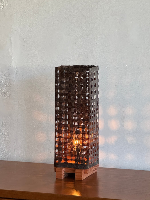 Plinth Table Lamp - Tall Brown