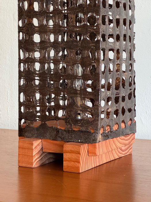 Plinth Table Lamp - Tall Brown