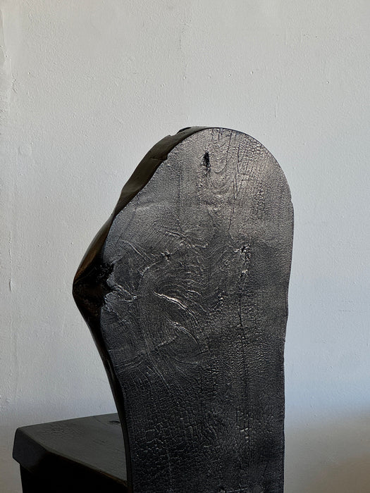 Yakisugi Parota Chair With Matching Footrest