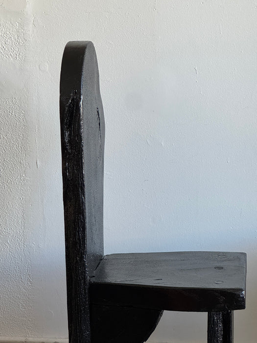 Yakisugi Parota Chair With Matching Footrest